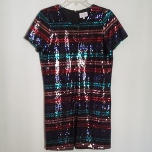 Devlin Striped Sequin Dress Size Small New Year's Eve